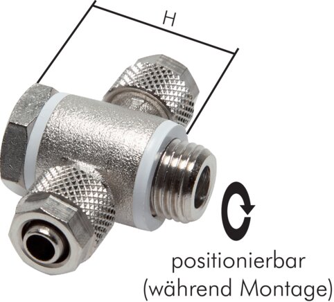 Voorbeeldig Afbeelding: CK-T-slangschroefverbinding (holle schroef), met cilindrische schroefdraad, messing vernikkeld